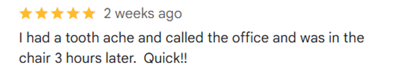 Dental Office in Wilmington, NC 3 testimonial3